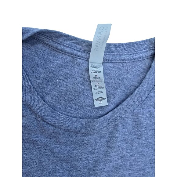 Testing Graphic Heather Blue Unisex T-Shirt XL By Bella+Canvas - Picture 4 of 6